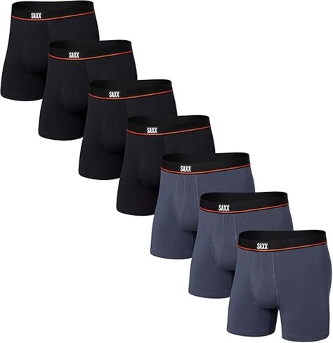 SAXX Underwear Co. Men's Underwear With Pouch Non-Stop Stretch Cotton Boxer Brief Fly 7Pack in Saudi Arabia