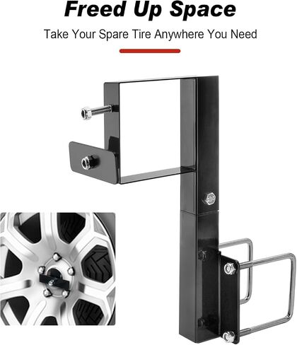Spare Tire Carrier for 4" Square Bumpers, Trailer RV Bumper Spare Tire Mount in Saudi Arabia