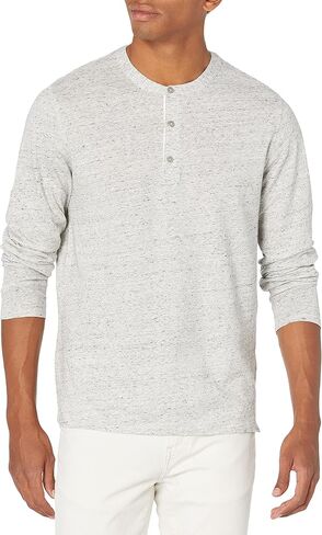 فينس للرجال من الكتان المحكم L/S Henley in Saudi Arabia