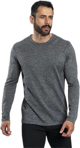 Men's Alpaca Wool Long Sleeve Shirt: 160 Ultralight in Saudi Arabia