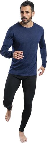 Men's Alpaca Wool Long Sleeve Shirt: 160 Ultralight in Saudi Arabia