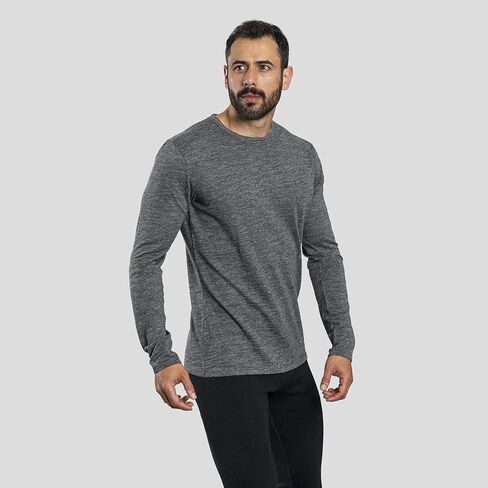 Men's Alpaca Wool Long Sleeve Shirt: 160 Ultralight in Saudi Arabia