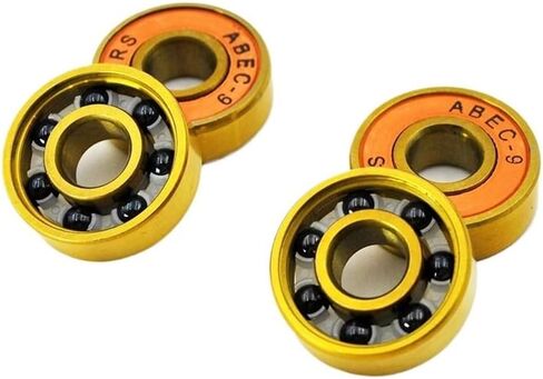 8 Pcs 608 2RS Hybrid Black Ceramic Ball Bearing 8 * 22 * 7mm Roller Skate Wheels Gold Longboard Bearing in Saudi Arabia