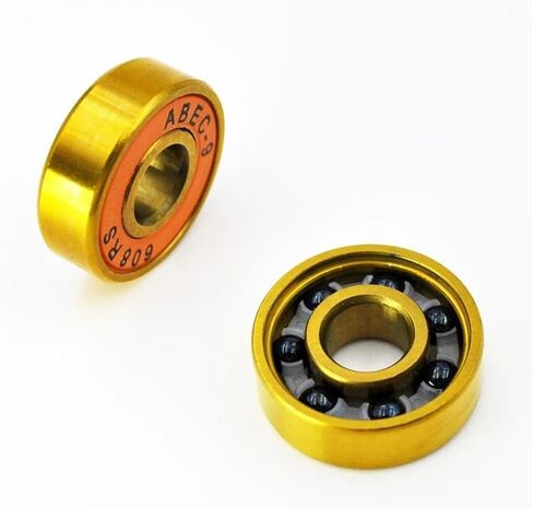 8 Pcs 608 2RS Hybrid Black Ceramic Ball Bearing 8 * 22 * 7mm Roller Skate Wheels Gold Longboard Bearing in Saudi Arabia