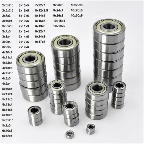 10pcs محامل صغيرة القطر الداخلي 2mm 3mm 4mm 5mm 6mm 7mm 8mm 9mm 10mm 3x7x3 5x10x4 5x11x4 in Saudi Arabia