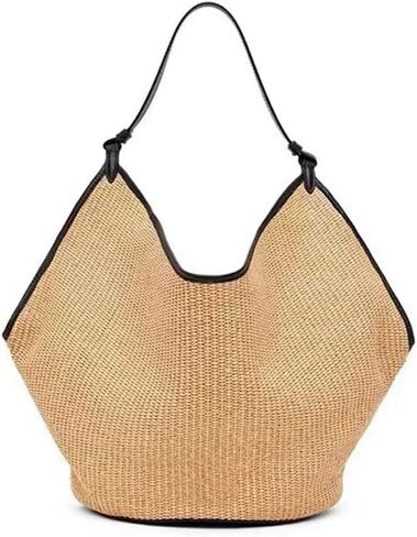 Straw Bag for Women,Trendy Handbag Purse Summer Beach Shoulder with Top-Handle,for Ladies Vacation Travel Shopping in Saudi Arabia