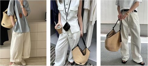 Straw Bag for Women,Trendy Handbag Purse Summer Beach Shoulder with Top-Handle,for Ladies Vacation Travel Shopping in Saudi Arabia