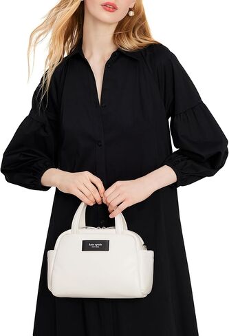 kate spade new york womens Puffed Smooth Leather Satchel in Kuwait