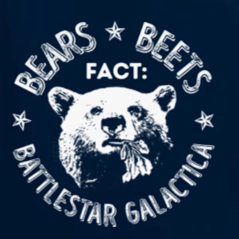 Wild Bobby Office | Fact Bears Beets Battlestar Quote Pop Culture Unisex Crewneck Graphic Sweatshirt in Saudi Arabia