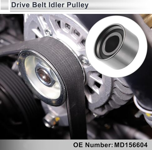 محرك حزام محرك البكرة في Mitsubishi Pajero 1991-2000 شد Serpentineer بكرة العاطل رقم MD156604 الصلب الفضة النغمة 1 PCS in Saudi Arabia