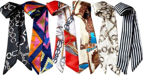 kcctoo 2/6/10Pack Scarf Bags for Women Handbag Scarfs Band Hair Neck Scarves Fashion Gifts in Kuwait