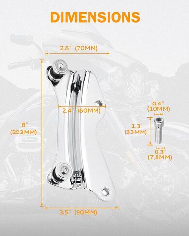 PBYMT 4 Point Docking Hardware Kit Chrome Compatible for Harley Davidson Road Glide Road King Street Glide Electra Glide 2014-2024 in Saudi Arabia