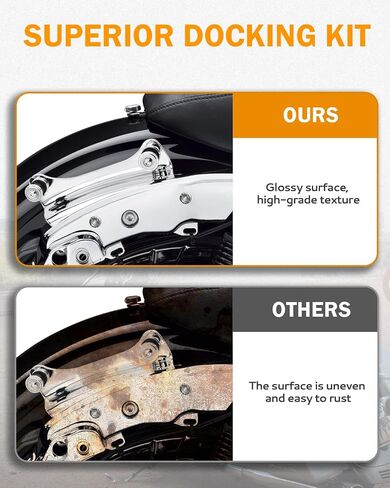 PBYMT 4 Point Docking Hardware Kit Chrome Compatible for Harley Davidson Road Glide Road King Street Glide Electra Glide 2014-2024 in Saudi Arabia