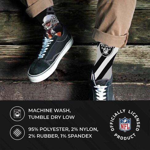 For Bare Feet NFL Adult Player Stripe Sock - Premium Quality Poly Spandex Blend - Fitting Fabric - Stay Comfortable on The Field (Pittsburgh Steelers - Black, Adult Medium) in Saudi Arabia