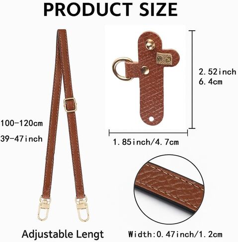 Adjustable Leather Shoulder Strap for Mini Crossbody Bags | Replacement Handbag Strap | Detachable Purse Strap in Saudi Arabia