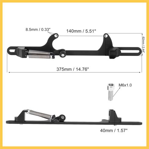 Adjustable Throttle Cable Bracket for 4500 Series Throttle End Spring Brackets Kit Aluminum Alloy Black Auto Replacement Parts in Saudi Arabia