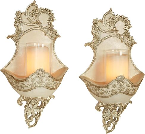Floressa Platinum Candle Holder Wall Pair in Saudi Arabia