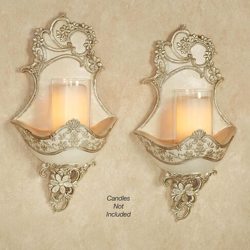 Floressa Platinum Candle Holder Wall Pair in Saudi Arabia