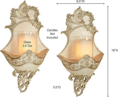 Floressa Platinum Candle Holder Wall Pair in Saudi Arabia