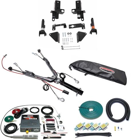 Roadmaster Sterling All-Terrain Tow Bar and Baseplate Combo with Universal Economy Wiring Kit & Invisibrake Braking System fits 2021 2024 Bronco with Plastic Bumper | Includes Decal in Kuwait