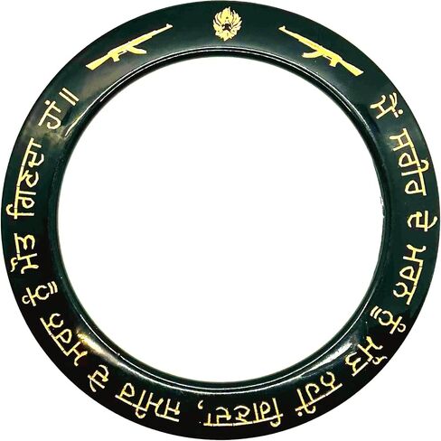 Punjabi Gurmukhi Engraved Sarb Loh Sikh Kada Double Sided Inspired from Sant Jarnail Singh Bhindrawala With AK 47 Engraved Punjabi Kada Sikh Bracelet Limited Edition in Saudi Arabia