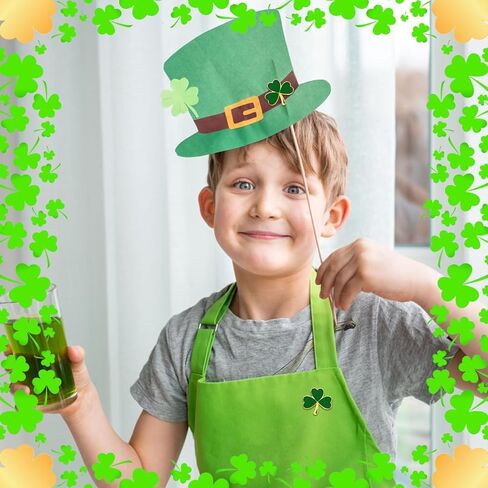 12 Pcs St. Patrick's Day Clover Lapel Pins Irish Lucky Shamrock Pins Brooches Jewelry for Women and Men Culture Celebration Pin Festivals Gift in Kuwait