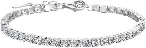 Delicate S925 Silver 0.1 Carat Adjustable VVS2 Diamond Bracelet, A Stunning and Elegant Bracelet Gift Idea, Adds a Refined Touch in Saudi Arabia
