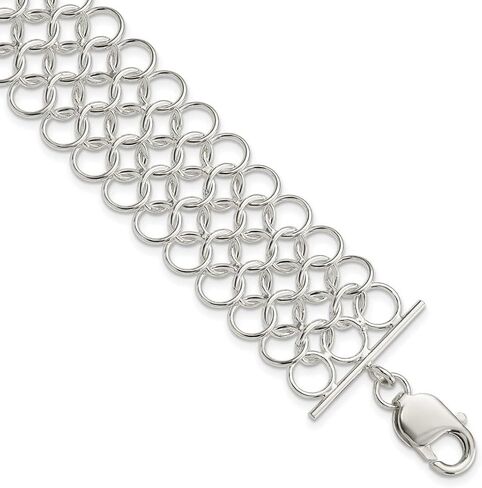 JewelryWeb 925 Sterling Silver Polished Bracelet 7.5 Inch Lobster Claw Link-Bracelet for Women in Saudi Arabia