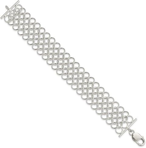 JewelryWeb 925 Sterling Silver Polished Bracelet 7.5 Inch Lobster Claw Link-Bracelet for Women in Saudi Arabia