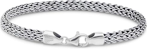 DEVATA Bali Dragon Bone Tulang Naga Chain/Borobudur Byzantine Chain/Paddy Chain 925 Sterling Silver Chain Bracelet Women Men in Saudi Arabia