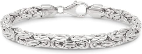 DEVATA Bali Dragon Bone Tulang Naga Chain/Borobudur Byzantine Chain/Paddy Chain 925 Sterling Silver Chain Bracelet Women Men in Saudi Arabia