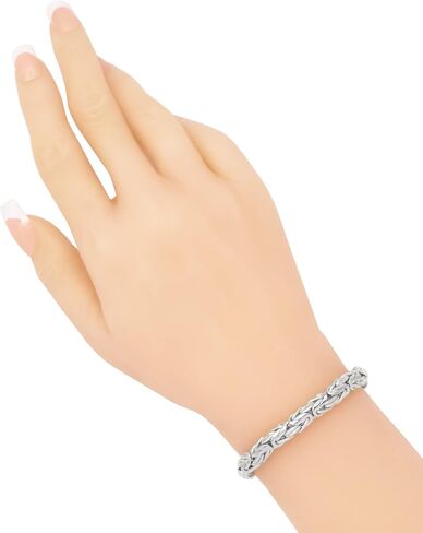 DEVATA Bali Dragon Bone Tulang Naga Chain/Borobudur Byzantine Chain/Paddy Chain 925 Sterling Silver Chain Bracelet Women Men in Saudi Arabia