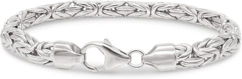 DEVATA Bali Dragon Bone Tulang Naga Chain/Borobudur Byzantine Chain/Paddy Chain 925 Sterling Silver Chain Bracelet Women Men in Saudi Arabia