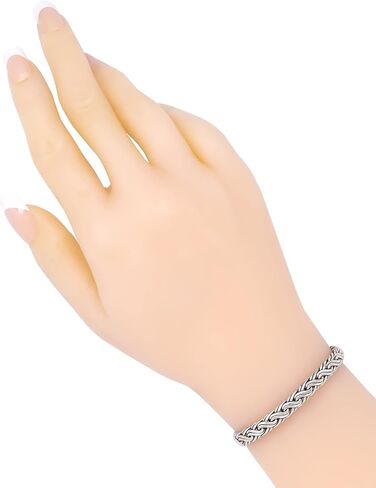DEVATA Bali Dragon Bone Tulang Naga Chain/Borobudur Byzantine Chain/Paddy Chain 925 Sterling Silver Chain Bracelet Women Men in Saudi Arabia
