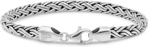 DEVATA Bali Dragon Bone Tulang Naga Chain/Borobudur Byzantine Chain/Paddy Chain 925 Sterling Silver Chain Bracelet Women Men in Saudi Arabia