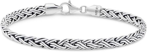 DEVATA Bali Dragon Bone Tulang Naga Chain/Borobudur Byzantine Chain/Paddy Chain 925 Sterling Silver Chain Bracelet Women Men in Saudi Arabia