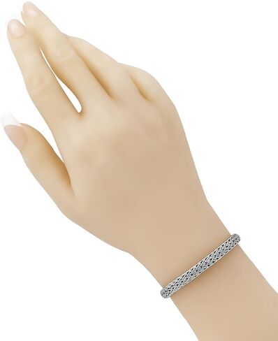 DEVATA Bali Dragon Bone Tulang Naga Chain/Borobudur Byzantine Chain/Paddy Chain 925 Sterling Silver Chain Bracelet Women Men in Kuwait