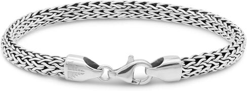 DEVATA Bali Dragon Bone Tulang Naga Chain/Borobudur Byzantine Chain/Paddy Chain 925 Sterling Silver Chain Bracelet Women Men in Kuwait