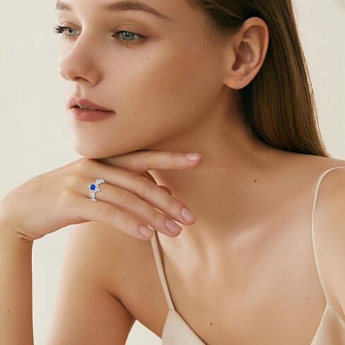 Cross Infinity Ring for Women Sterling Silver Heart Shape Birthstone Christain Good Luck Jewelry(size6~10) in Kuwait