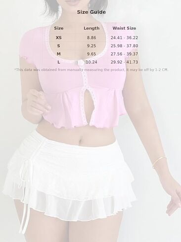 SHENHE Women's Lace Mini Skirt Y2k Low Rise Ruched Layered Ruffle Skirt in Saudi Arabia