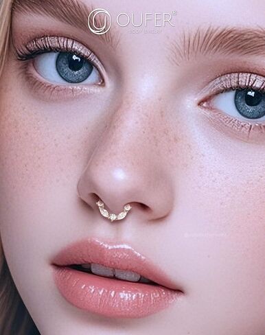 OUFER 16G Daith Piercing Jewelry, 316L Surgical Steel Daith Jewelry, Clear CZ Daith Earrings, Helix Cartilage Septum Piercing Jewelry for Women in Saudi Arabia