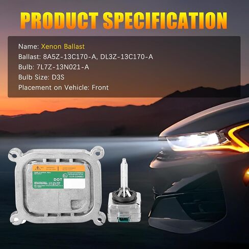 وحدة التحكم في صابورة المصباح HID HID HID لـ Ford Mustang Flex Explorer 2010-2019 مع Igniter & D3S Bulb 8A5Z-13C170-A DL3Z-13C170-A 10 R-034663 XENON HID MODUULE MODULE in Saudi Arabia