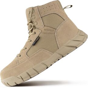 FREE SOLDIER Waterproof Hiking Work Boots Men's Tactical Boots 6 Inches Lightweight Military Boots Breathable Desert Boots(Tan 7.5) in Kuwait