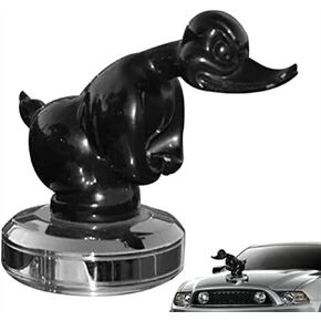Angry Duck Hood Ornament, 3D Funny Alloy Car Bonnet Emblem, 4x4 Inch Self-Adhesive Metal Statue for Vehicles, Home, Office Decoration (Silver) in Saudi Arabia