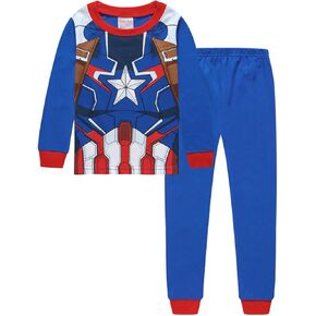 D.O.T Boys Superhero Pajamas 2 Piece Toddler Kids Long Sleeve Top and Pants Snug Fit Pjs Sets Cotton Sleepwear 2-7T in Kuwait