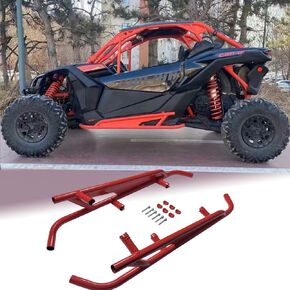 Wrlwyrev Up الخاص بك Can Am Maverick X3: Red Rock Sliders مع Kickers الأشجار - نمط OEM ، نماذج 2 -أبواب 2017-2022 - استبدال OEM #715003438 و #715002963 " in Kuwait