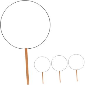 Veemoon 4Pcs DIY Hand Fan Frame Round Structure for Elegant Crafting Handle Design for Bridal Showers Hanfu Parties Versatile Decorative Use in Saudi Arabia