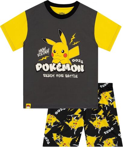 Pokemon Pajamas | Pikachu Boys Pajamas | Short Sleeve Boys Pjs For Summer in Saudi Arabia