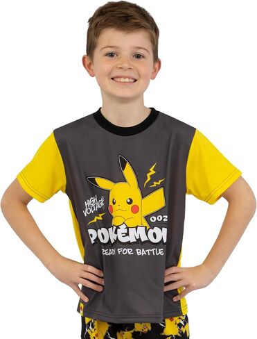 Pokemon Pajamas | Pikachu Boys Pajamas | Short Sleeve Boys Pjs For Summer in Saudi Arabia