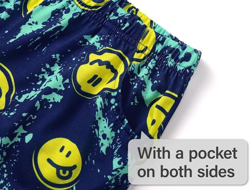 Tebbis Boys Summer Pajama Set, 3-Piece Gamer PJs‌ - Short Sleeves, Tank Top & Shorts Soft Yellow Sleepwear Size 6-18 in Kuwait